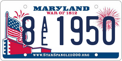 MD license plate 8AE1950