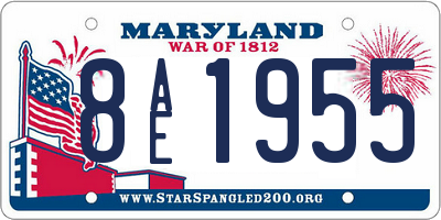MD license plate 8AE1955