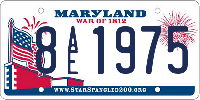 MD license plate 8AE1975