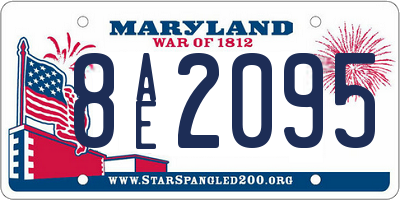 MD license plate 8AE2095