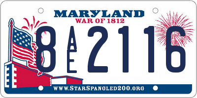MD license plate 8AE2116