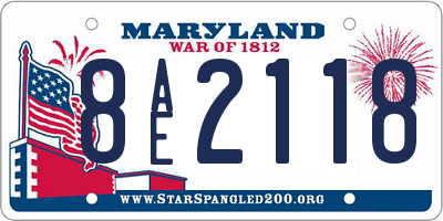 MD license plate 8AE2118