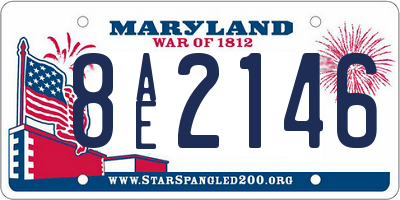 MD license plate 8AE2146
