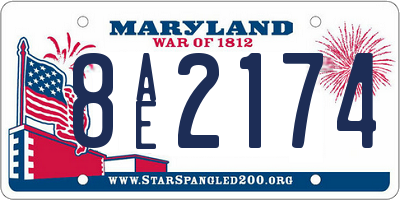 MD license plate 8AE2174