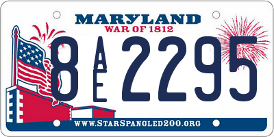 MD license plate 8AE2295