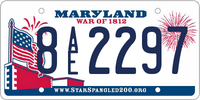 MD license plate 8AE2297