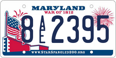 MD license plate 8AE2395