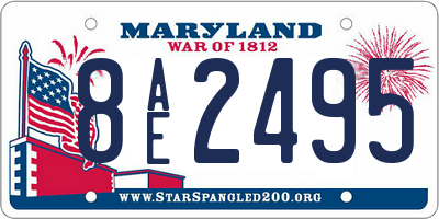 MD license plate 8AE2495