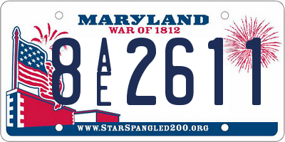 MD license plate 8AE2611