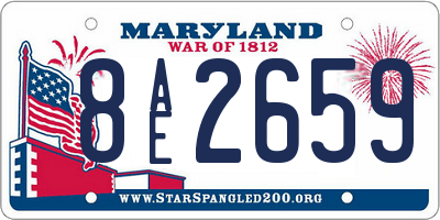 MD license plate 8AE2659