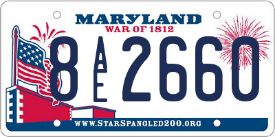 MD license plate 8AE2660
