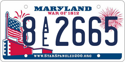 MD license plate 8AE2665