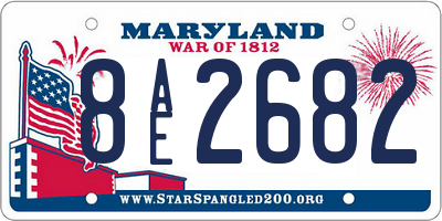 MD license plate 8AE2682