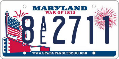 MD license plate 8AE2711