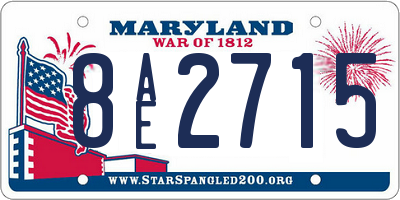 MD license plate 8AE2715