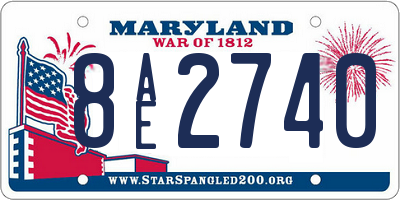 MD license plate 8AE2740