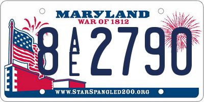 MD license plate 8AE2790