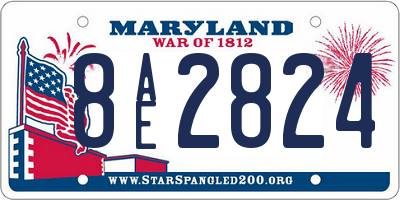 MD license plate 8AE2824