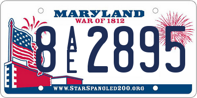 MD license plate 8AE2895