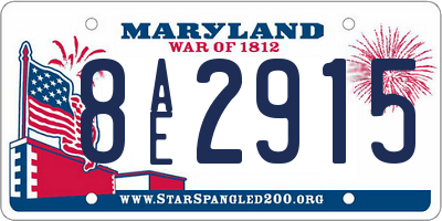 MD license plate 8AE2915