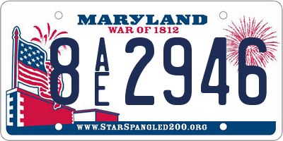 MD license plate 8AE2946