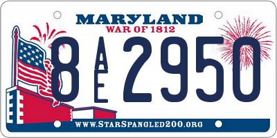 MD license plate 8AE2950