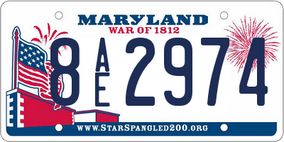 MD license plate 8AE2974