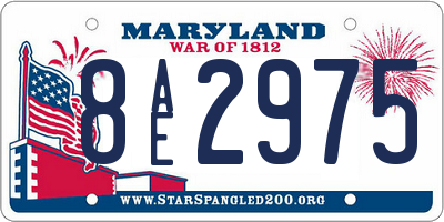 MD license plate 8AE2975