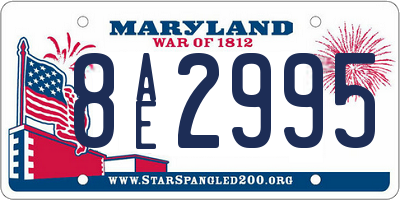 MD license plate 8AE2995