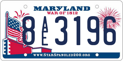 MD license plate 8AE3196