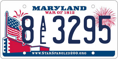 MD license plate 8AE3295