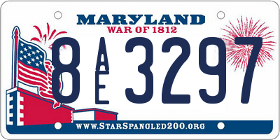 MD license plate 8AE3297