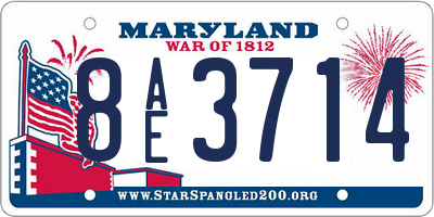 MD license plate 8AE3714