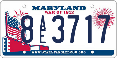 MD license plate 8AE3717