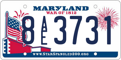 MD license plate 8AE3731