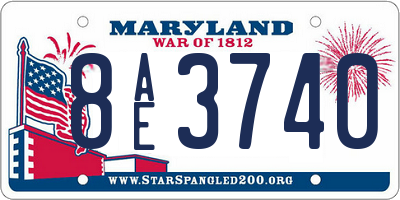 MD license plate 8AE3740