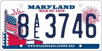 MD license plate 8AE3746