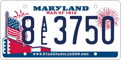 MD license plate 8AE3750