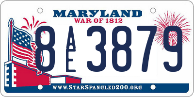 MD license plate 8AE3879