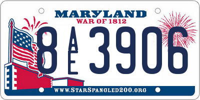 MD license plate 8AE3906