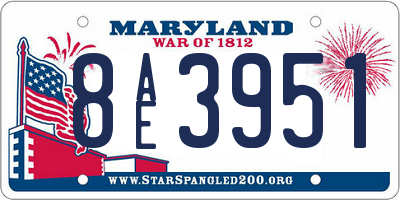 MD license plate 8AE3951