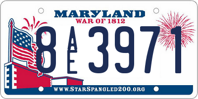 MD license plate 8AE3971