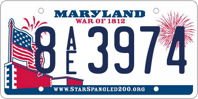 MD license plate 8AE3974