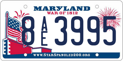MD license plate 8AE3995