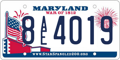 MD license plate 8AE4019