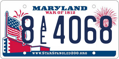 MD license plate 8AE4068