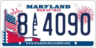 MD license plate 8AE4090