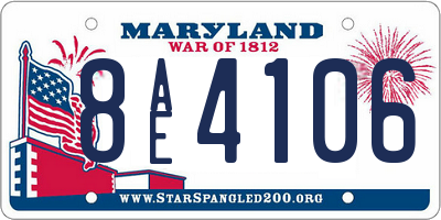 MD license plate 8AE4106