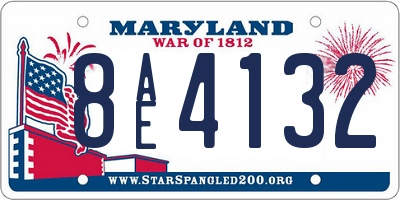 MD license plate 8AE4132