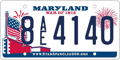 MD license plate 8AE4140